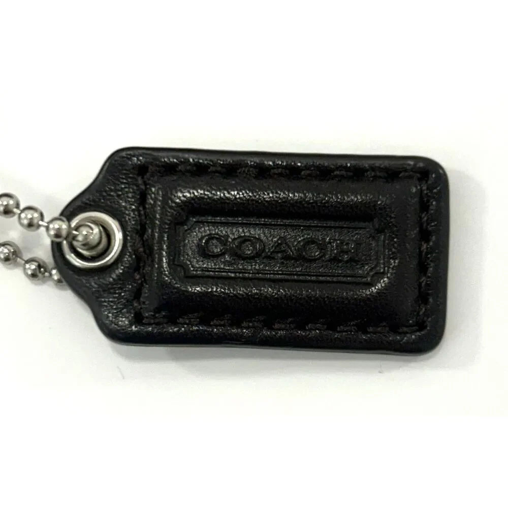 COACH Vintage Signature Canvas Small Wristlet - Khaki Brown & Black Leather